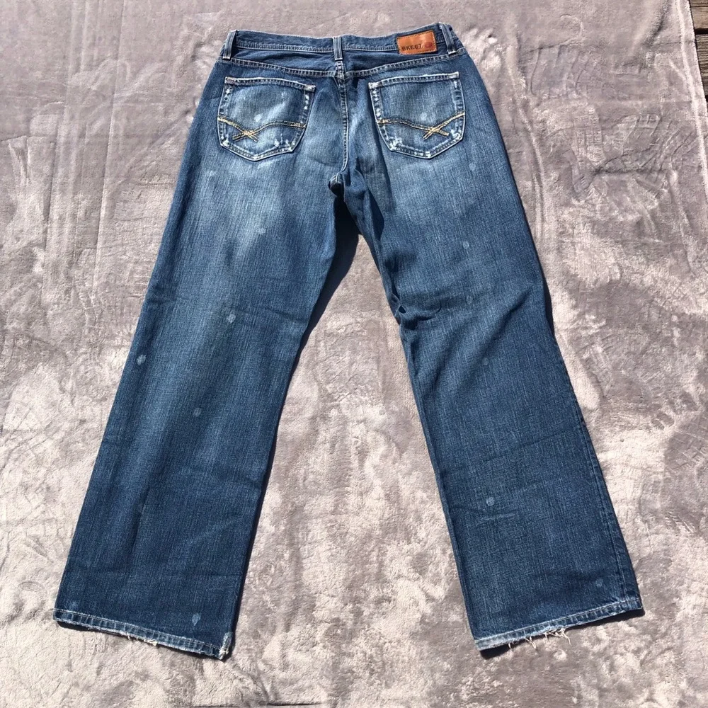 BKE Jeans Buckle Mens 34 Regular Marshall 67 Straight Leg Distressed Denim